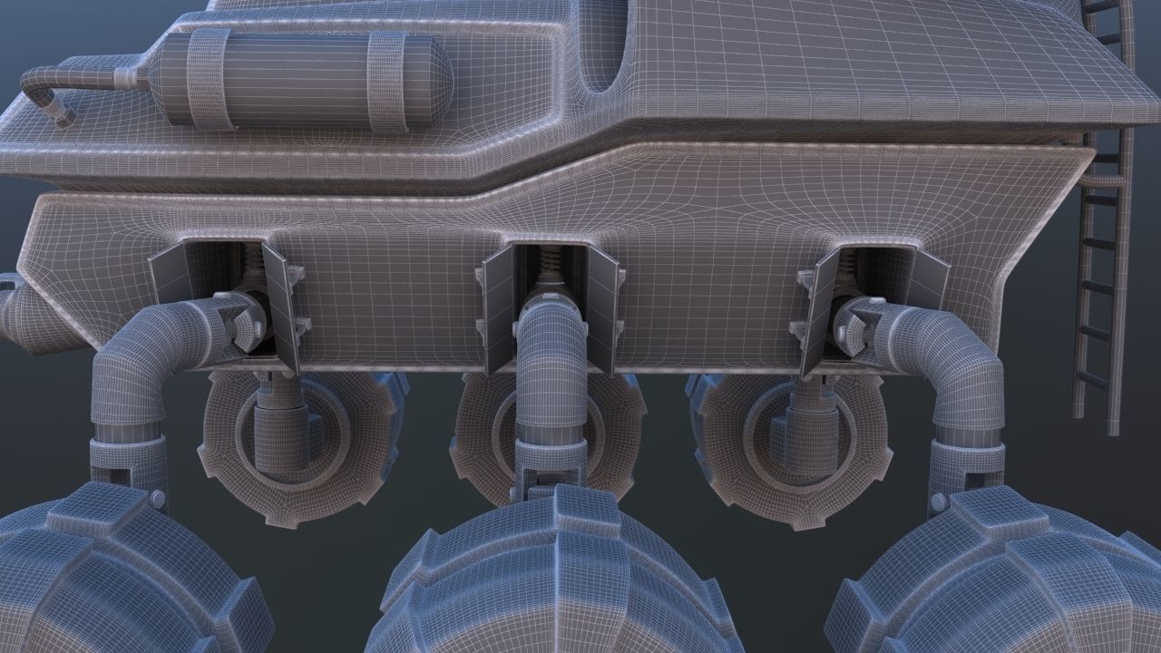 Futuristic Mars Rover 3D model_37