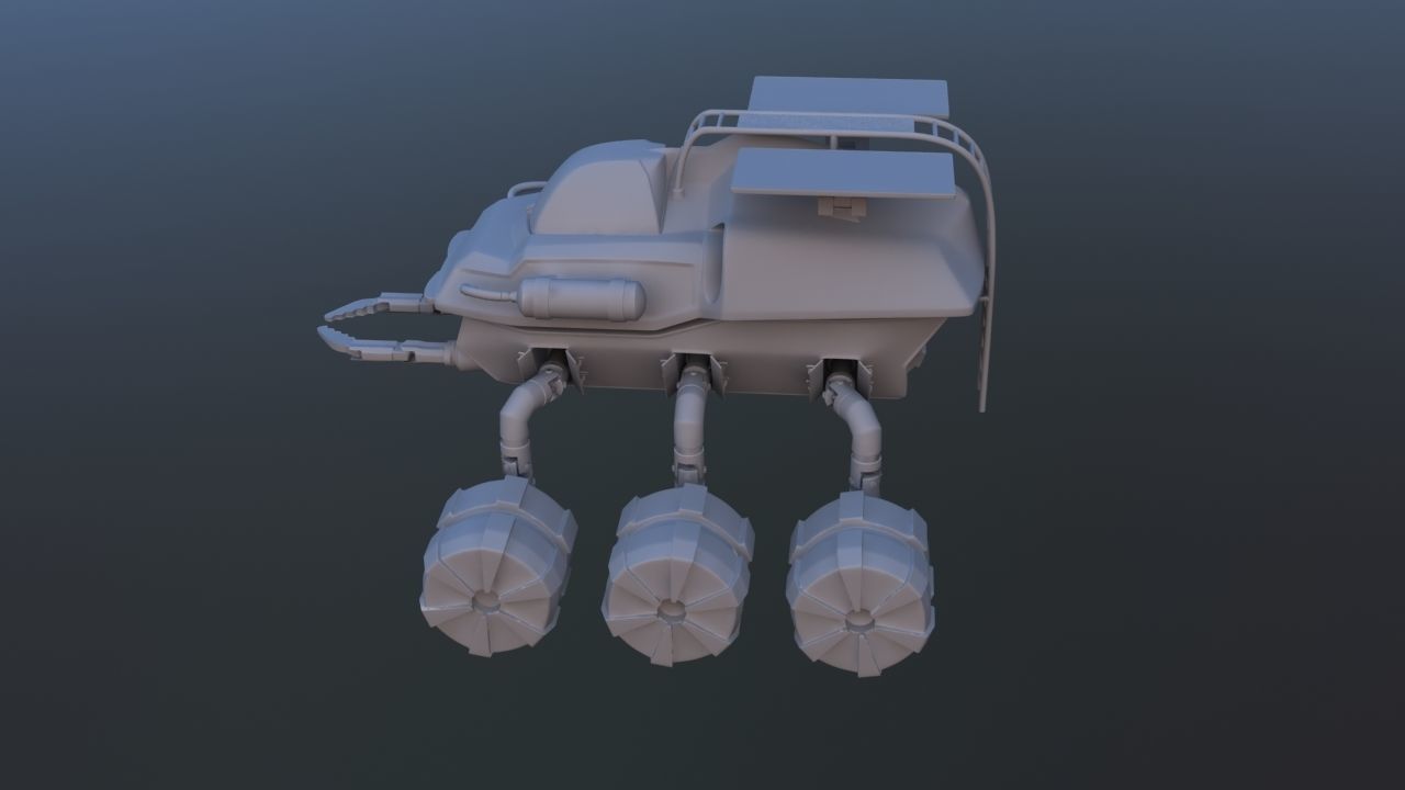 Futuristic Mars Rover 3D model_17
