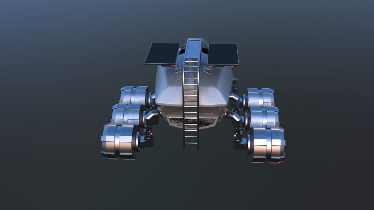 Futuristic Mars Rover 3D model_8