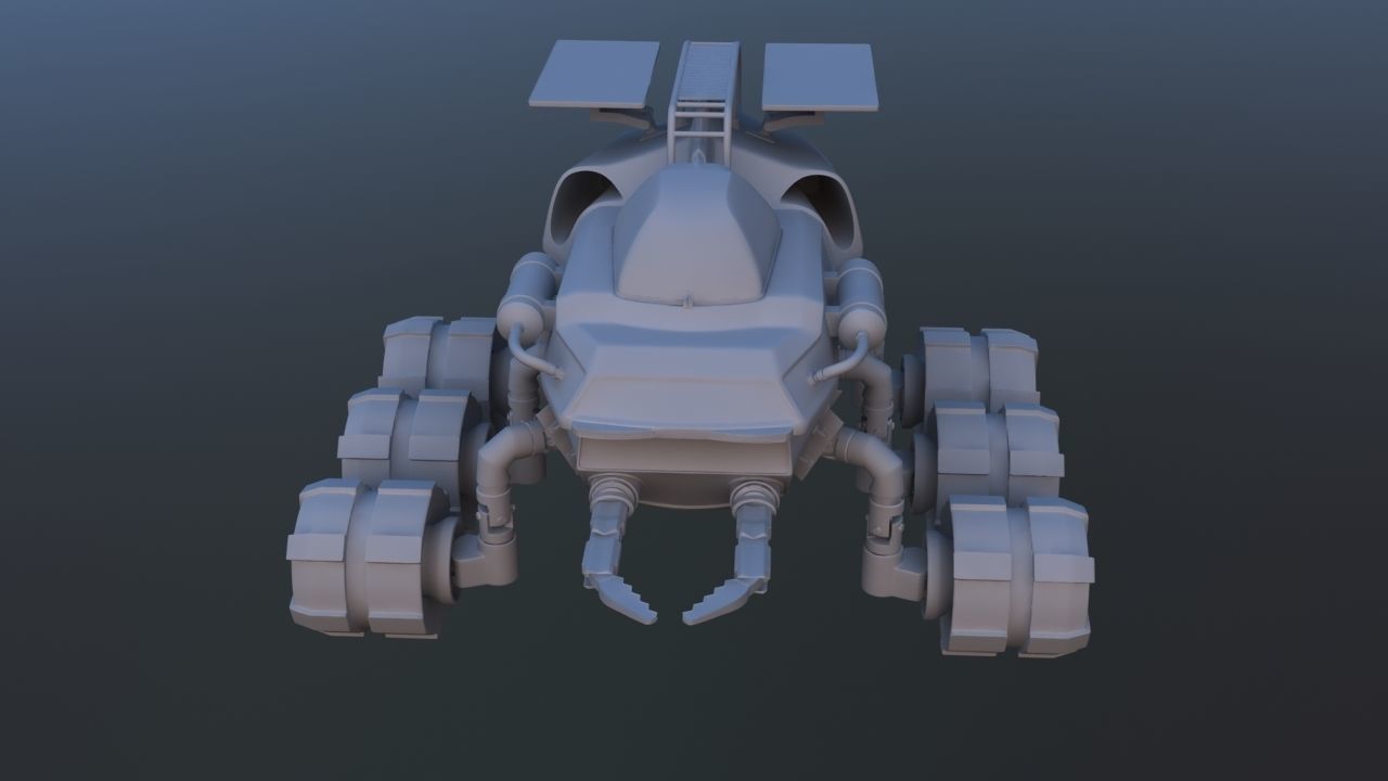 Futuristic Mars Rover 3D model_22