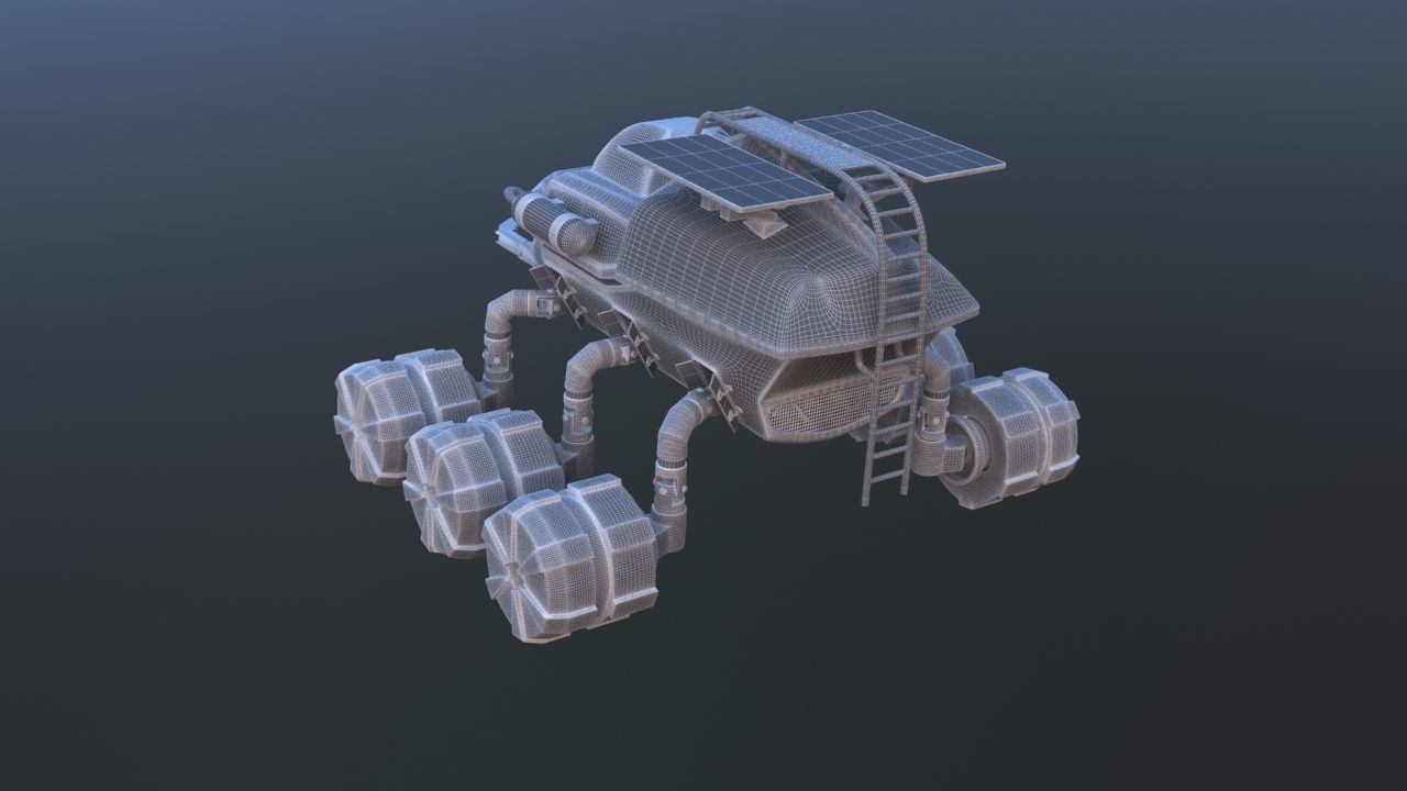 Futuristic Mars Rover 3D model_30