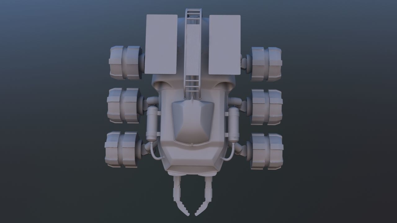 Futuristic Mars Rover 3D model_23