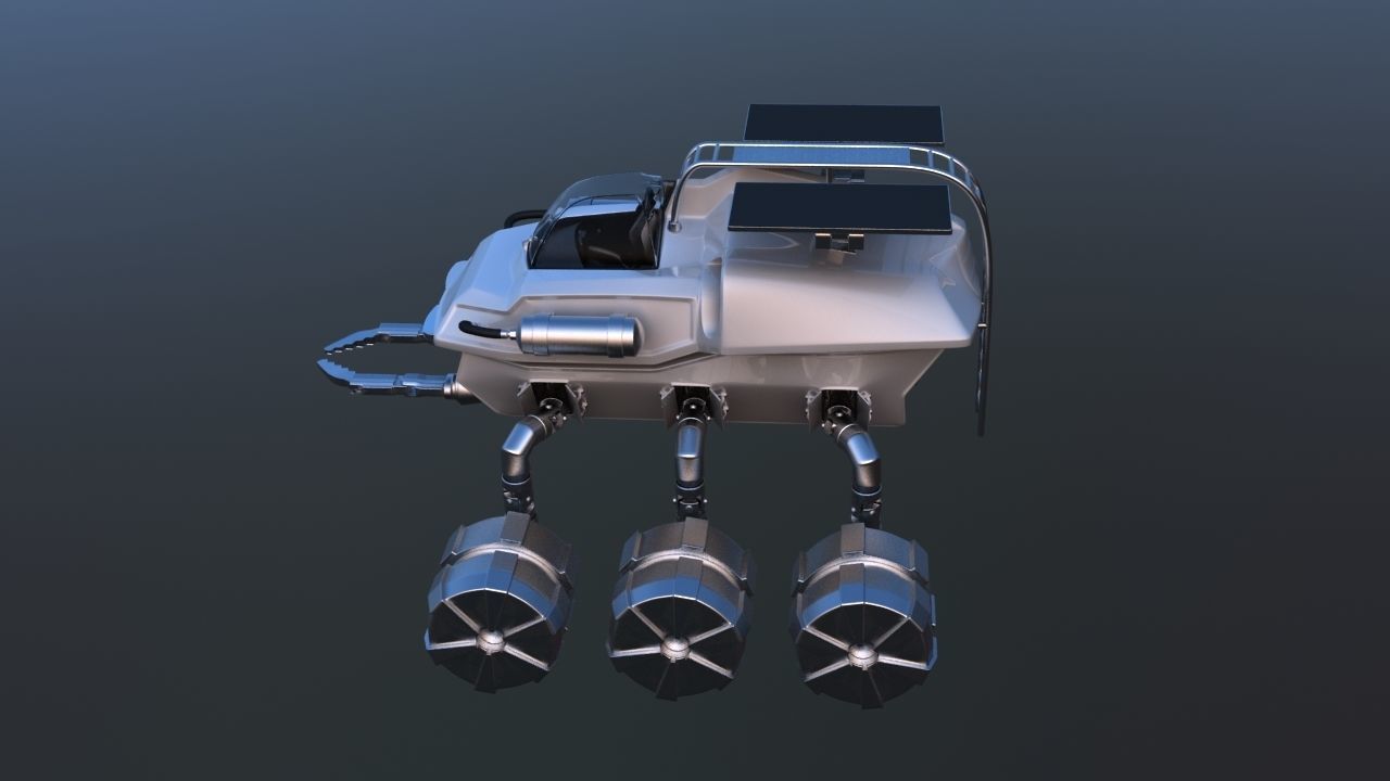 Futuristic Mars Rover 3D model_6