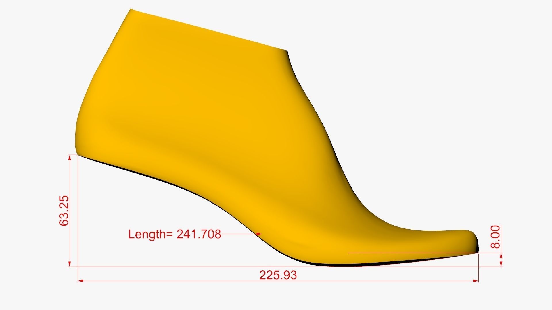 Female Shoe Last 3D print model_2