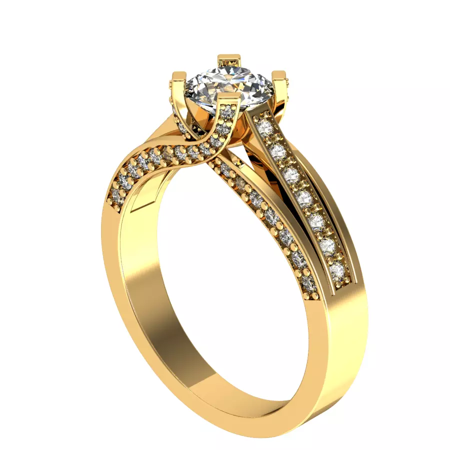 trellis style ring 3D print model_0