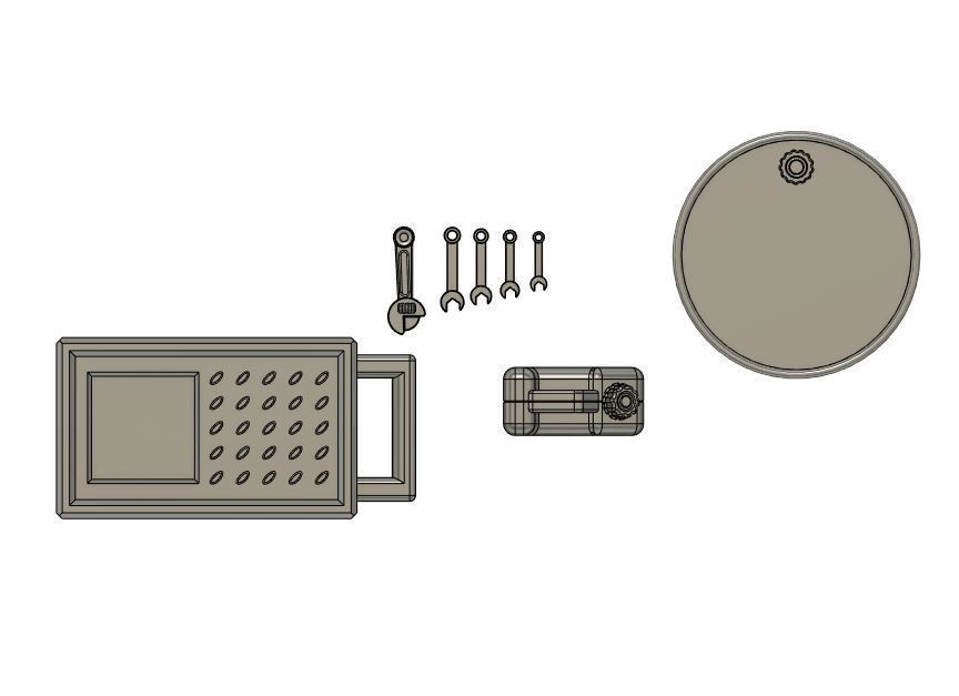 1-35 Scale Diorama Tool Canister Barrel 3D print model_3