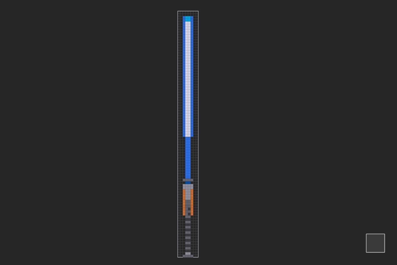 Sword created with voxel art 3D model_5