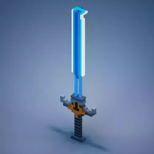 Sword created with voxel art