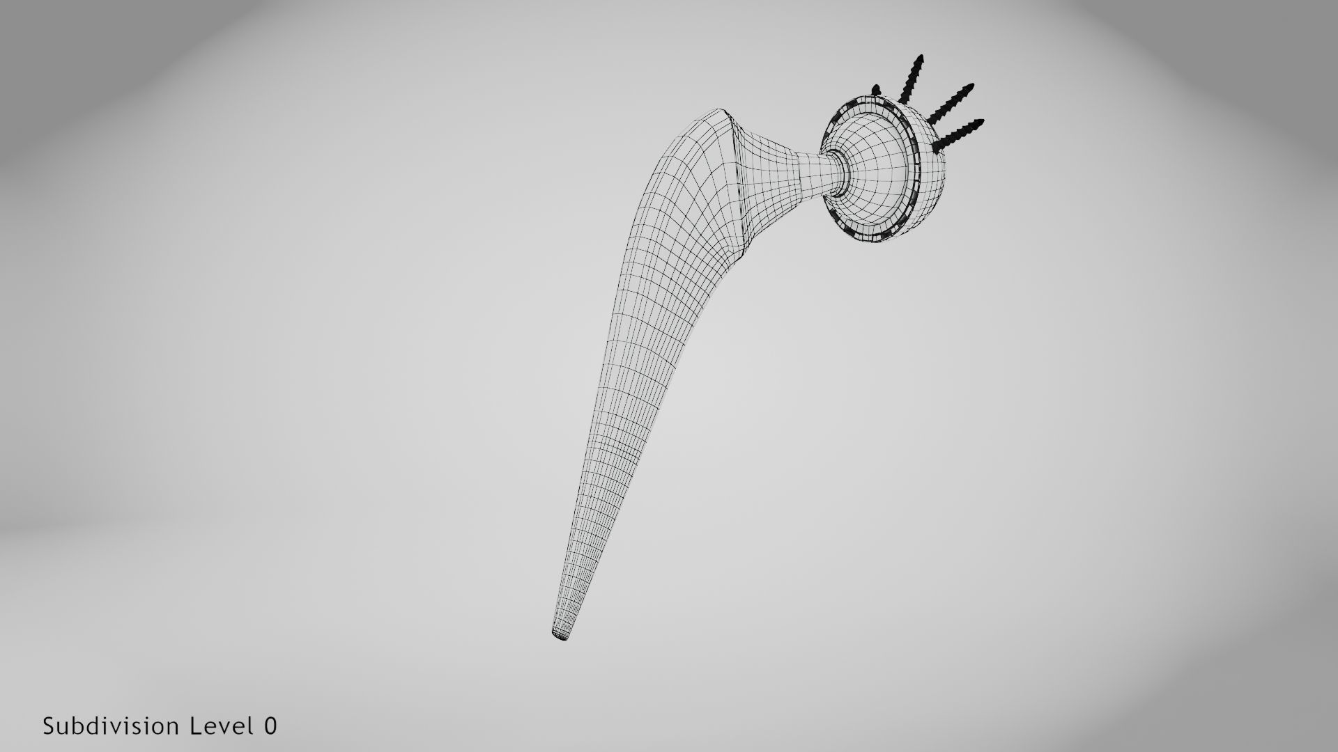 Hip Implant Low-poly 3D model_22