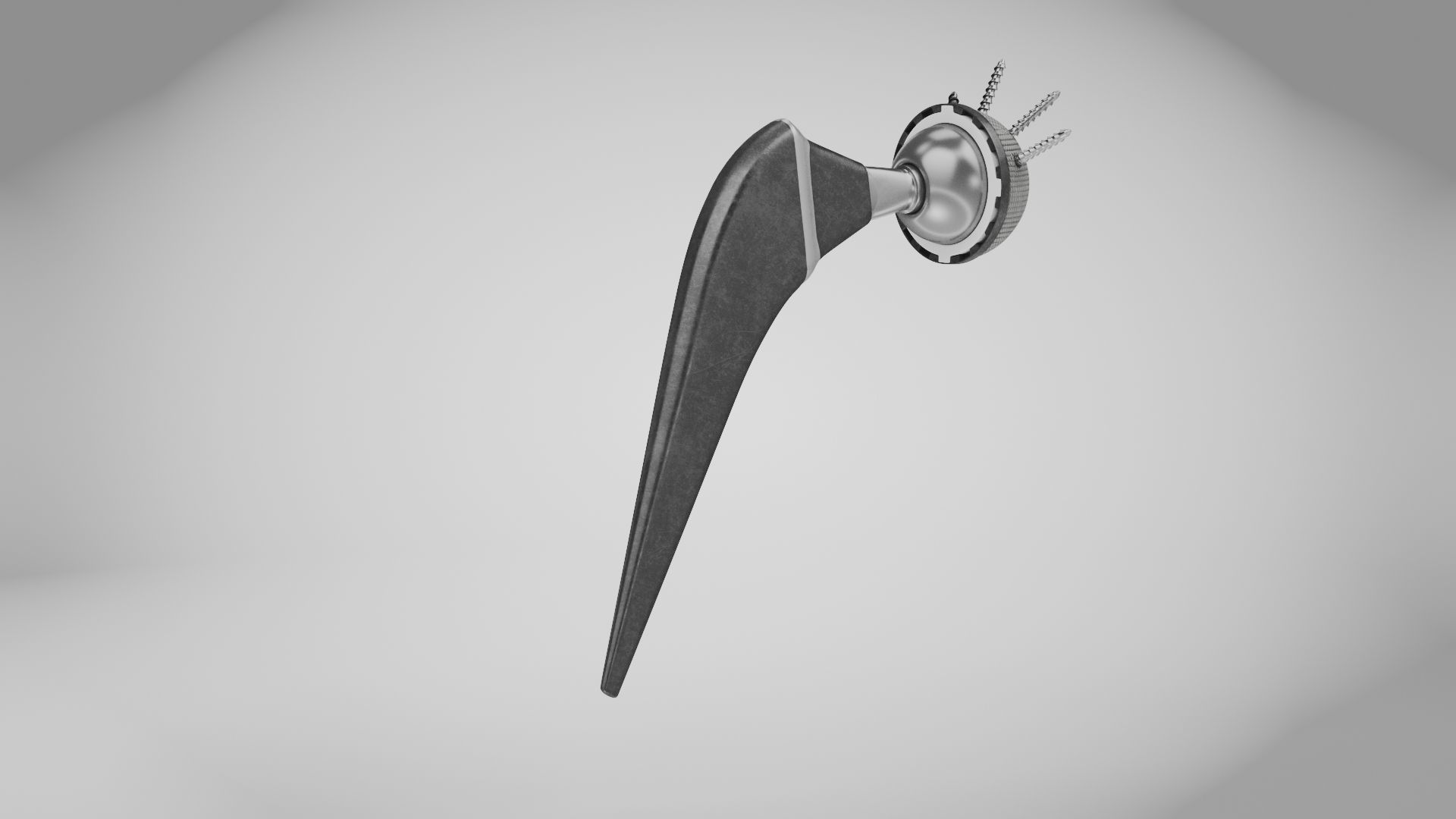 Hip Implant Low-poly 3D model_8