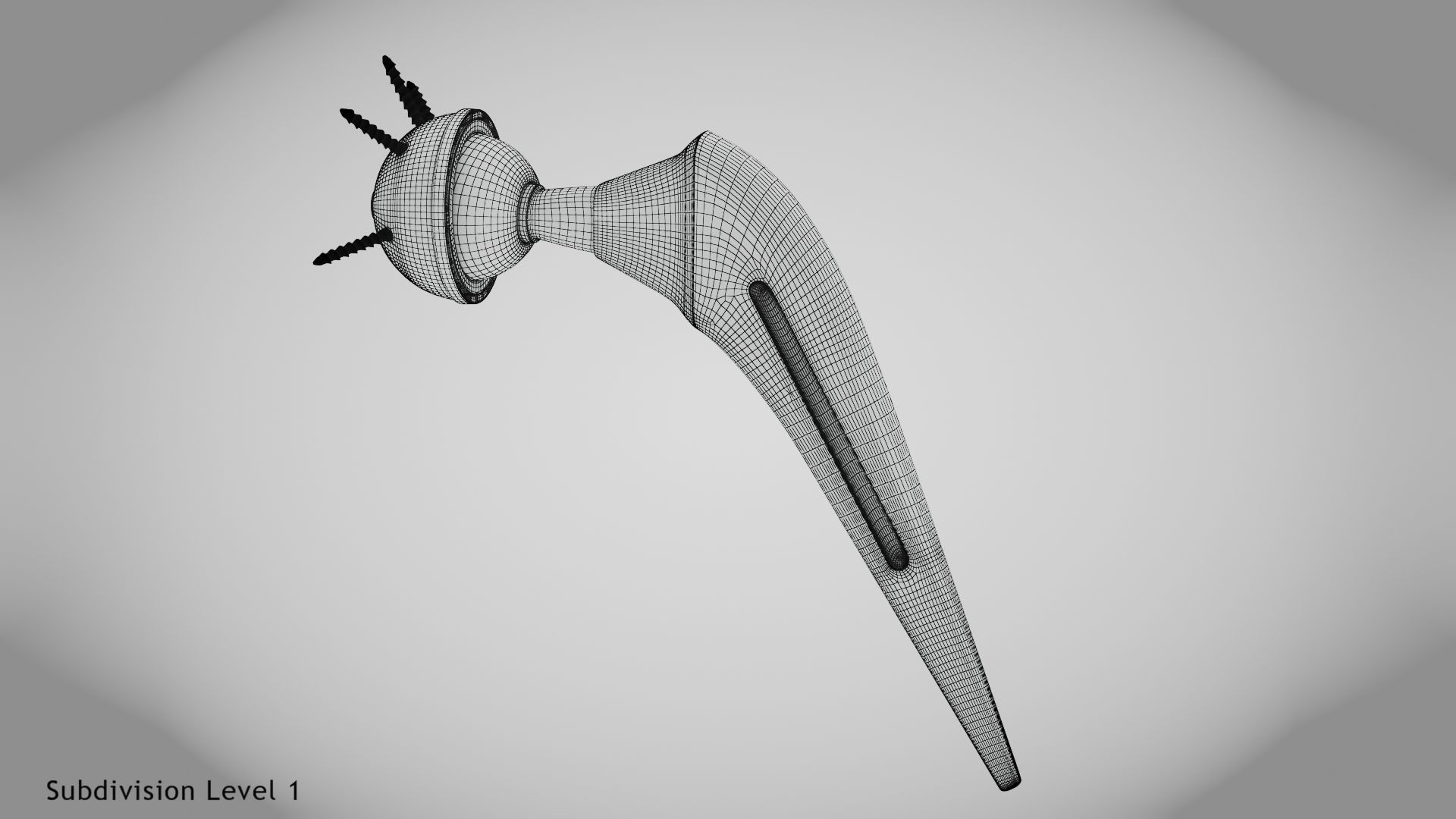 Hip Implant Low-poly 3D model_19