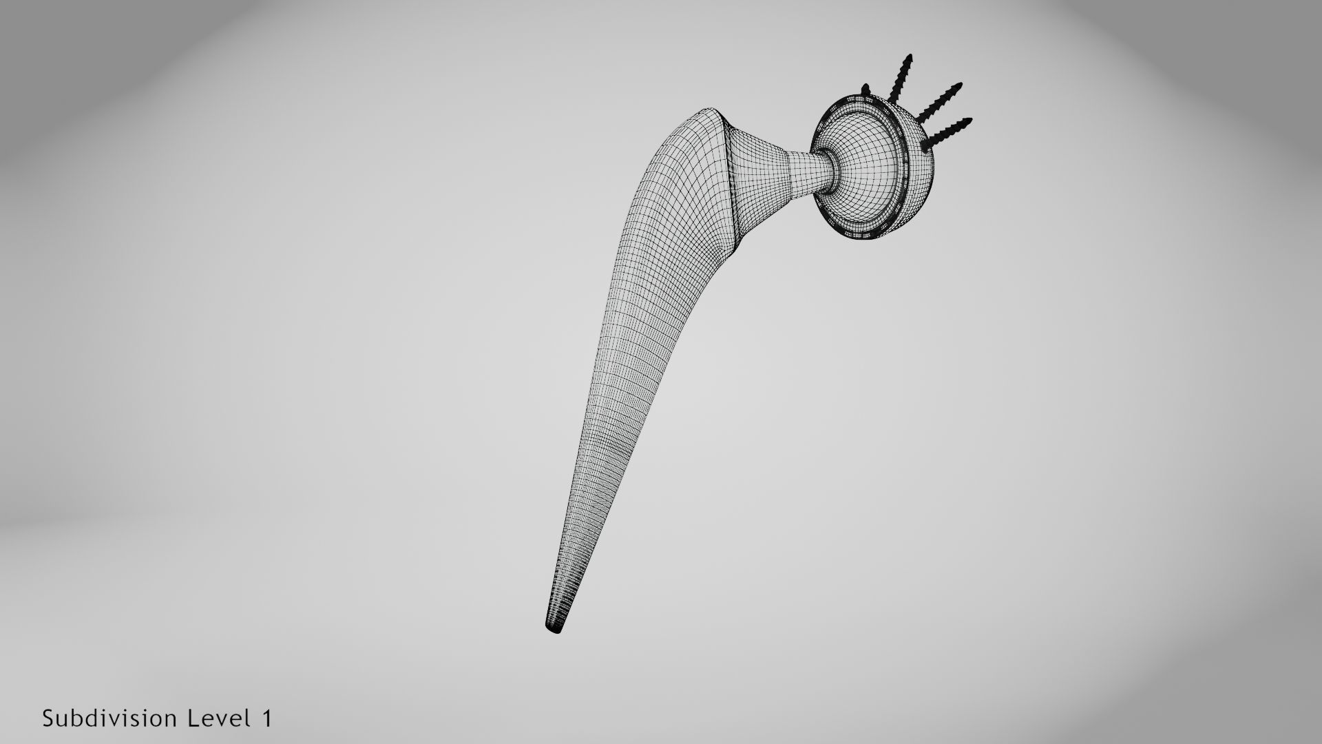 Hip Implant Low-poly 3D model_23