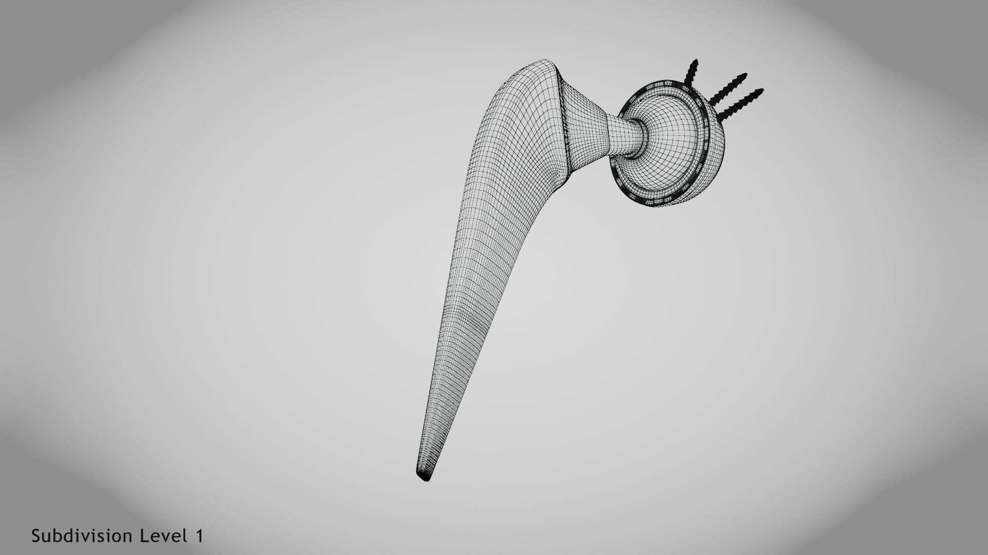 Hip Implant Low-poly 3D model_27