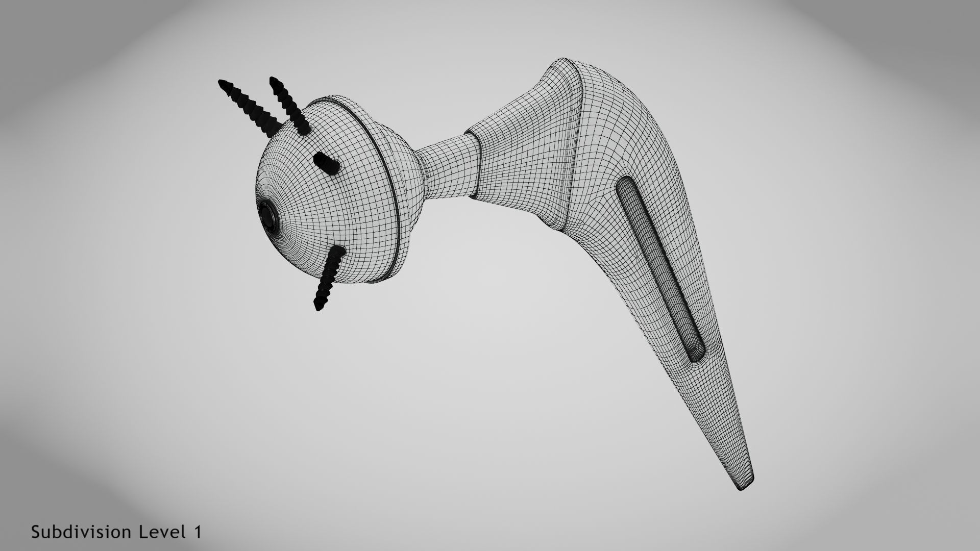 Hip Implant Low-poly 3D model_17