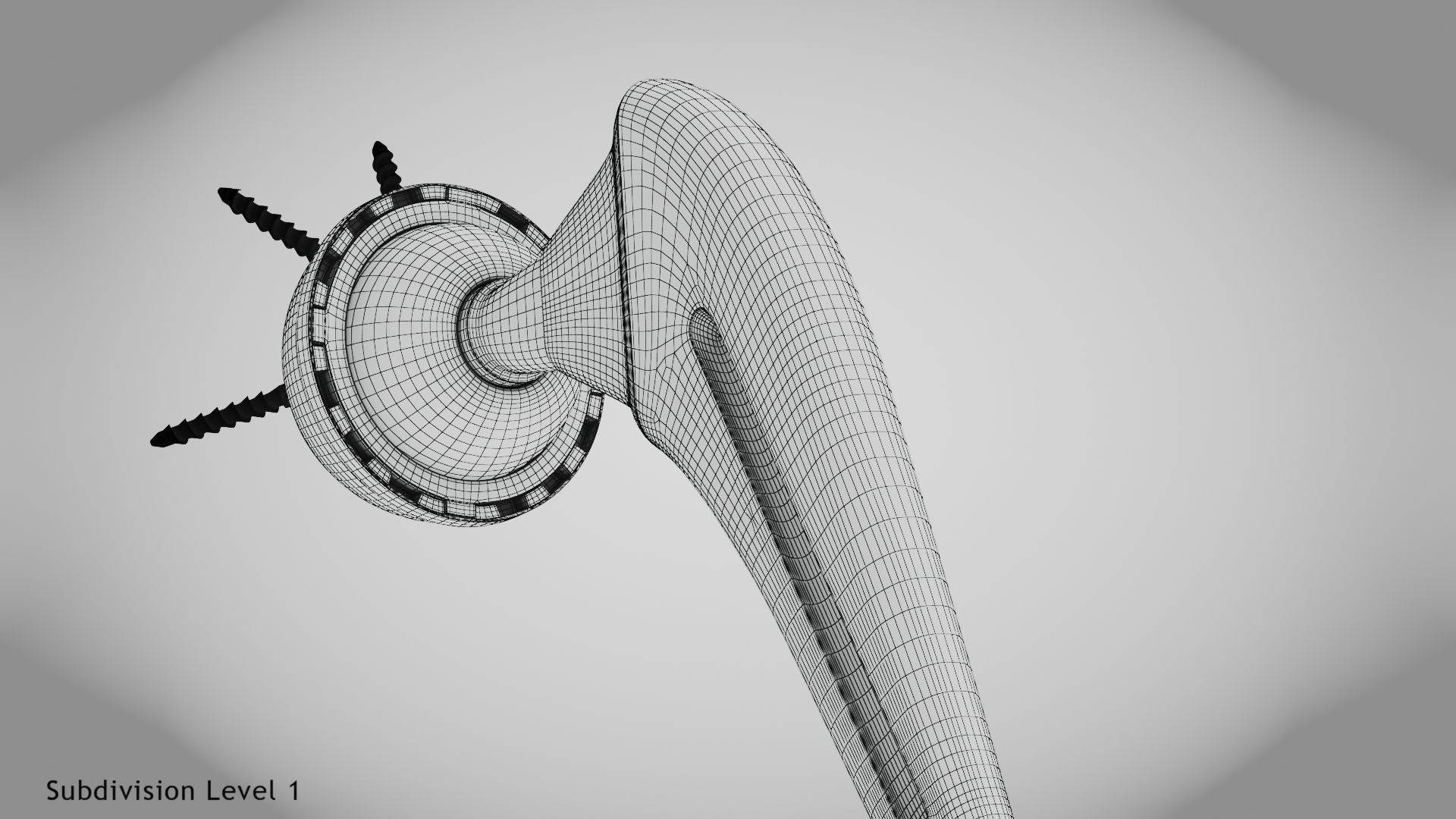 Hip Implant Low-poly 3D model_21