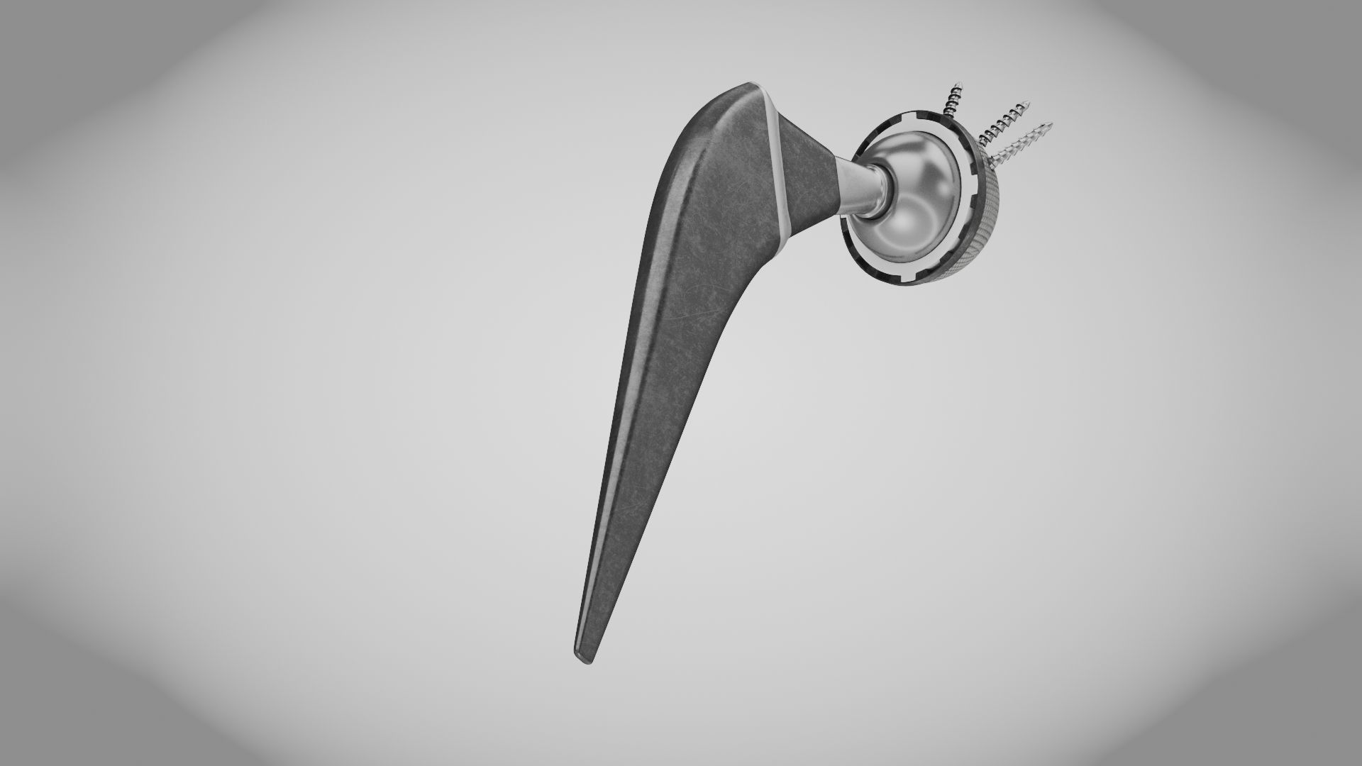 Hip Implant Low-poly 3D model_10