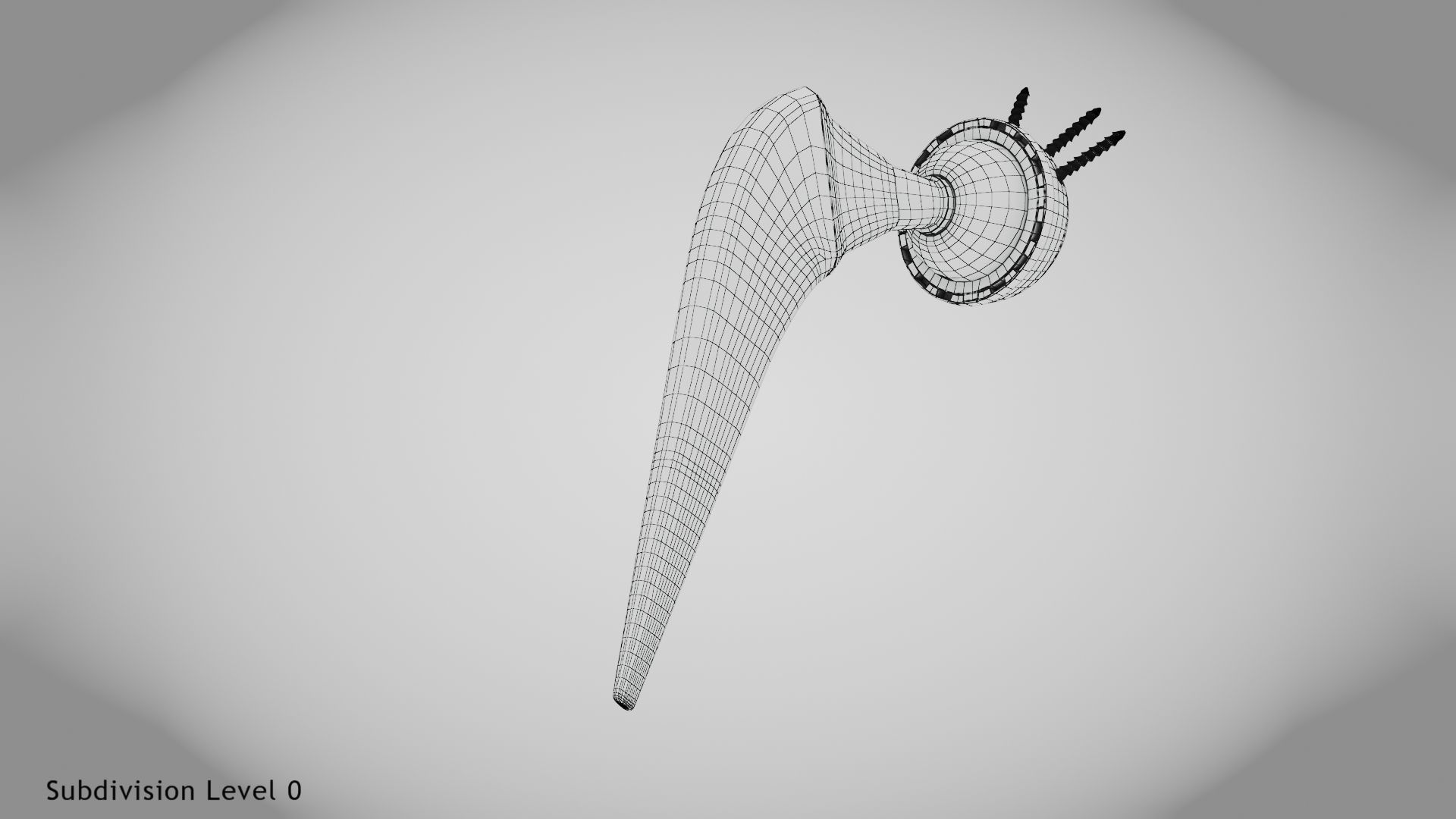 Hip Implant Low-poly 3D model_26