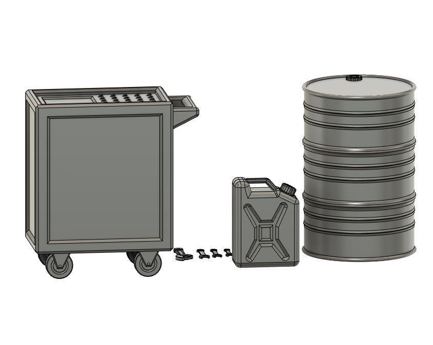 1-87 Scale Model Railroad Diorama Tool Canister Barrel 3D print model_2