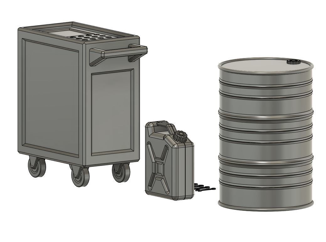 1-87 Scale Model Railroad Diorama Tool Canister Barrel 3D print model_4