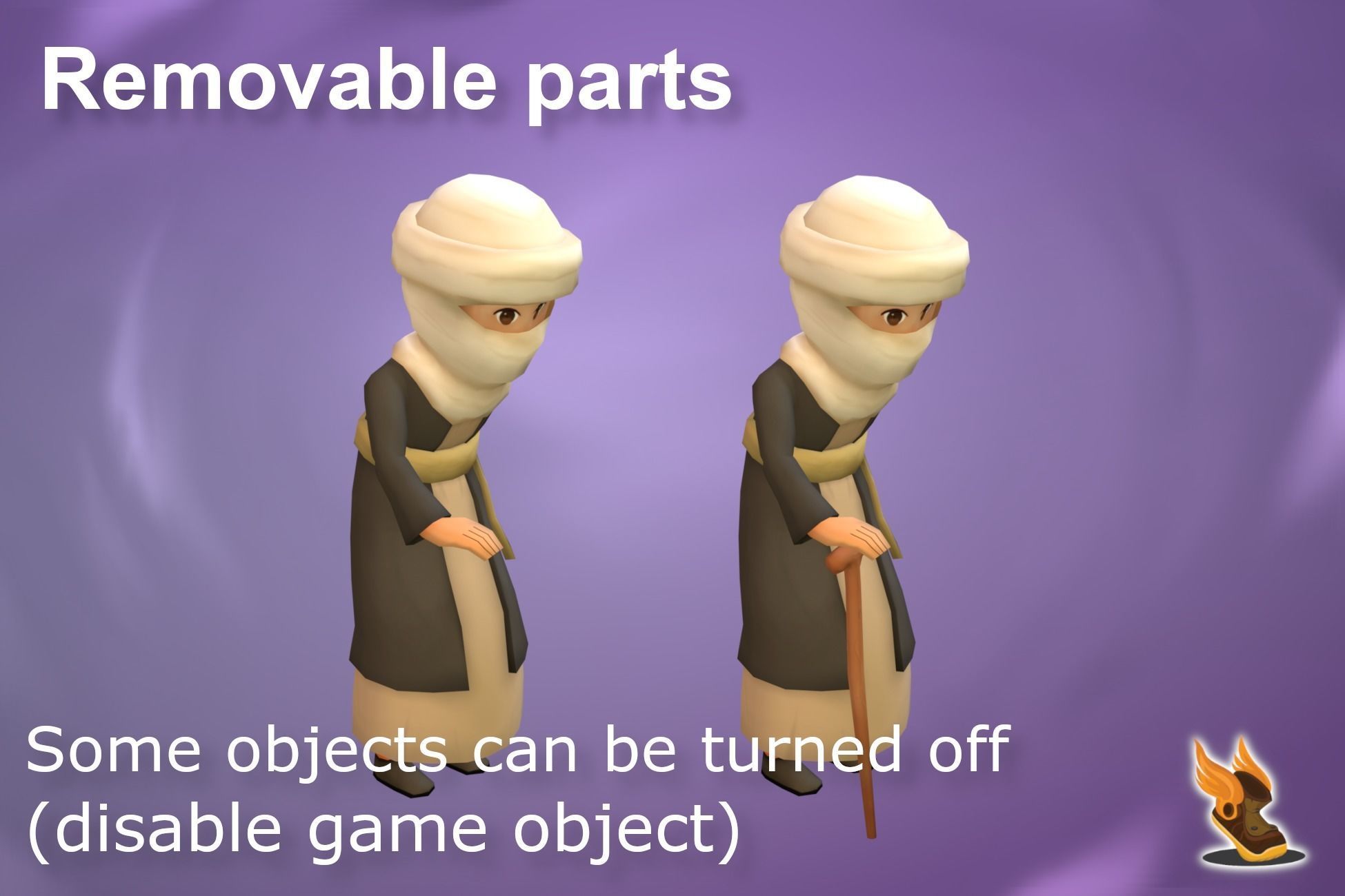 Stylized NPC - F Desert People Pack 3D Model Collection_21