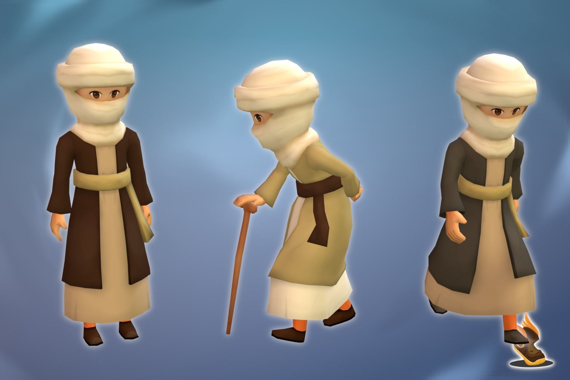Stylized NPC - F Desert People Pack 3D Model Collection_14