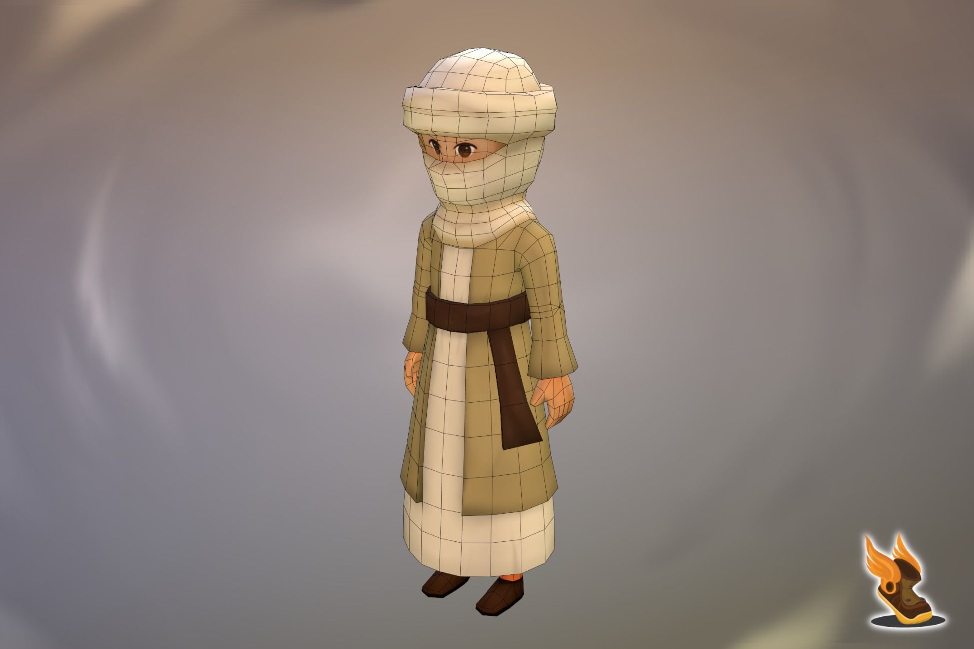 Stylized NPC - F Desert People Pack 3D Model Collection_24