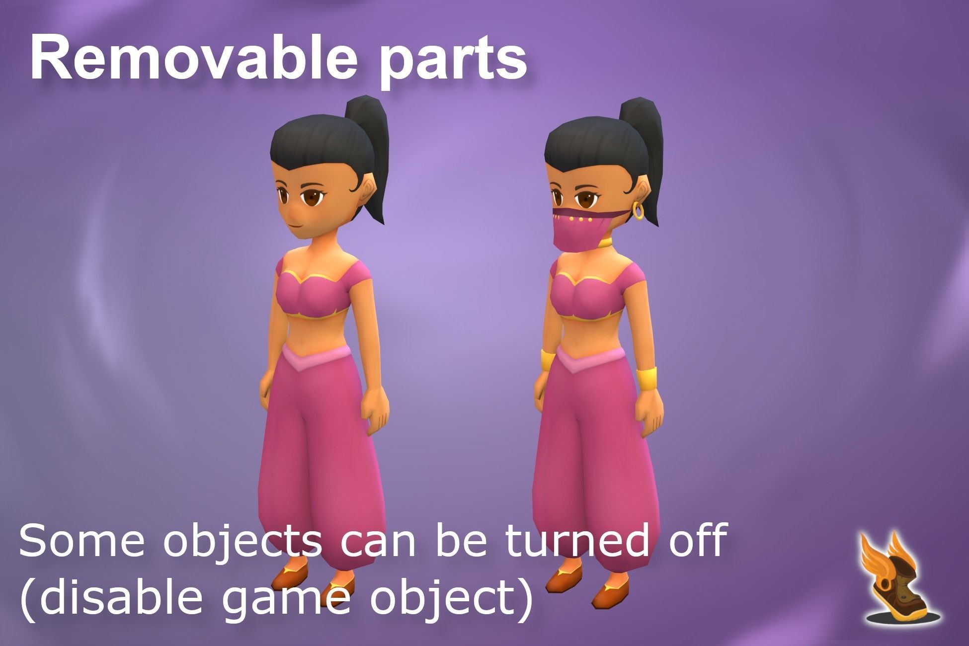 Stylized NPC - F Desert People Pack 3D Model Collection_20