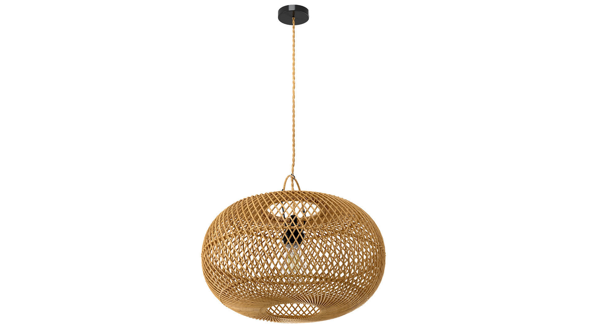 Wholly Pendant Ceiling bamboo lamp Natural 3D model_4