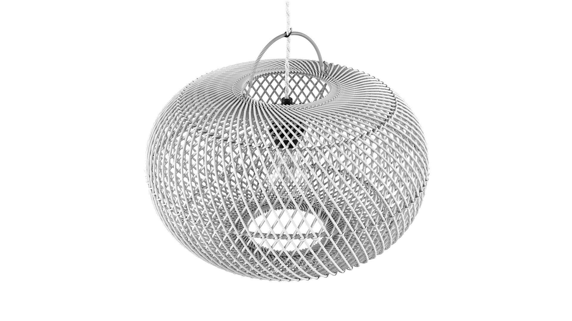 Wholly Pendant Ceiling bamboo lamp Natural 3D model_9