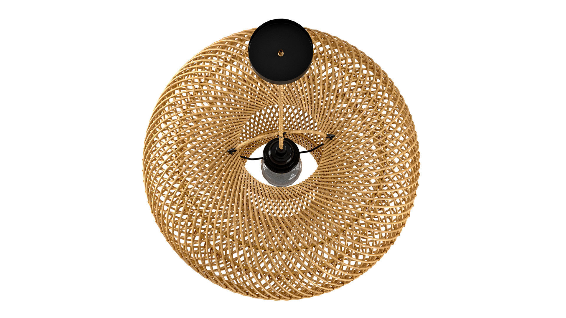 Wholly Pendant Ceiling bamboo lamp Natural 3D model_6