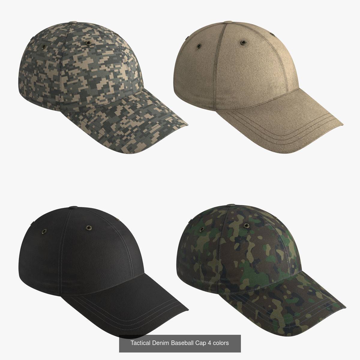 Tactical Mask Face And Ear Protection with Baseball Cap 3D Model Collection_3