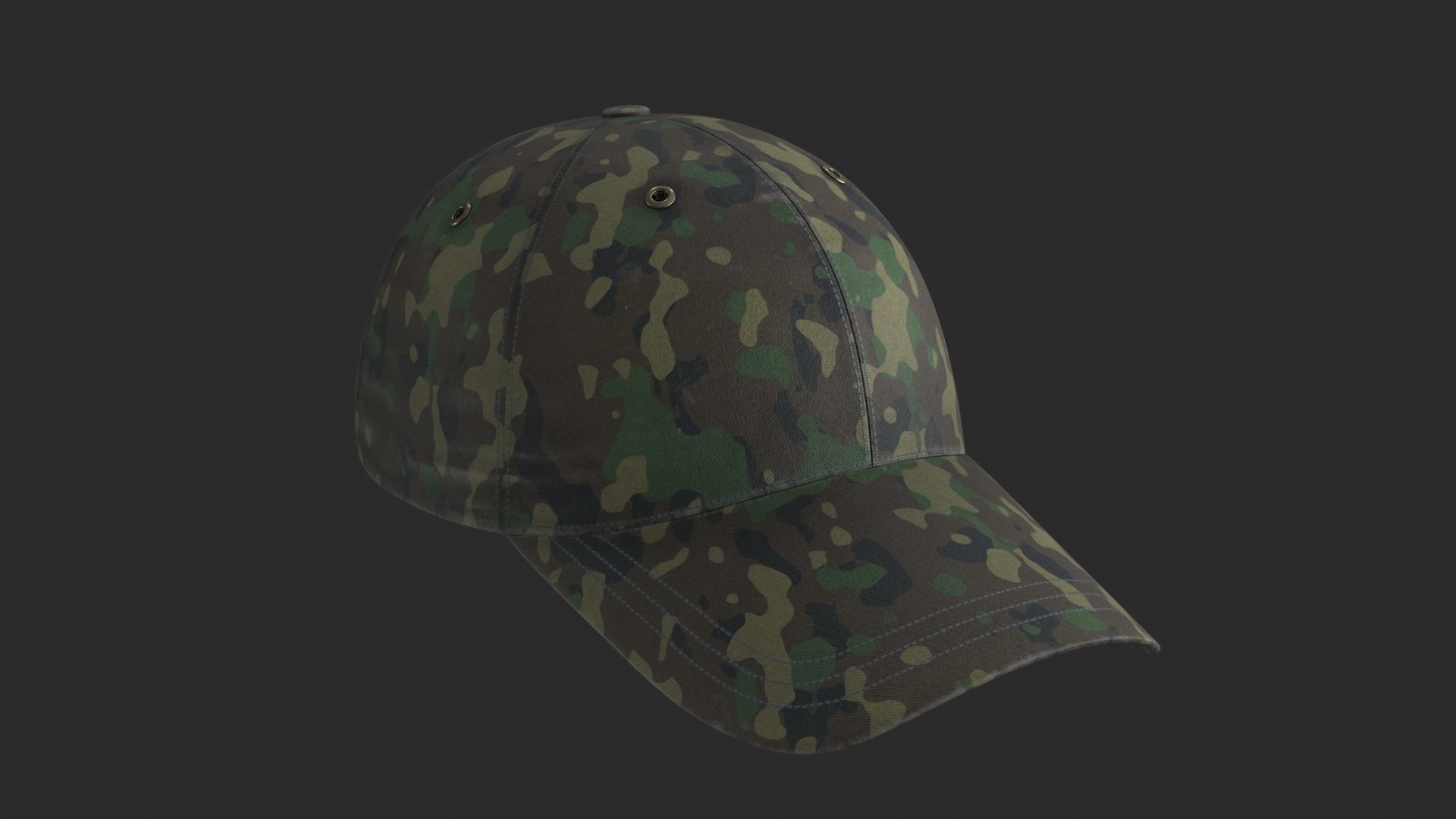 Tactical Mask Face And Ear Protection with Baseball Cap 3D Model Collection_10