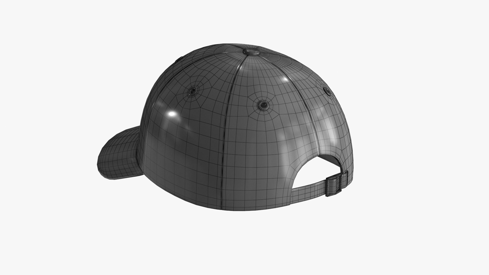 Tactical Mask Face And Ear Protection with Baseball Cap 3D Model Collection_19