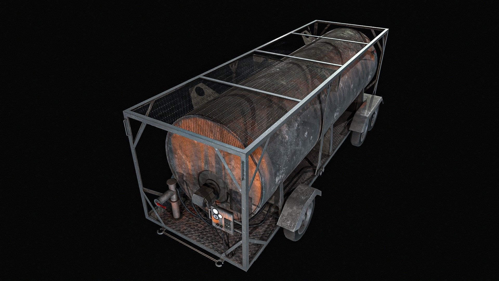 Portable Fuel Tank 3 Pack Low-poly 3D model_27