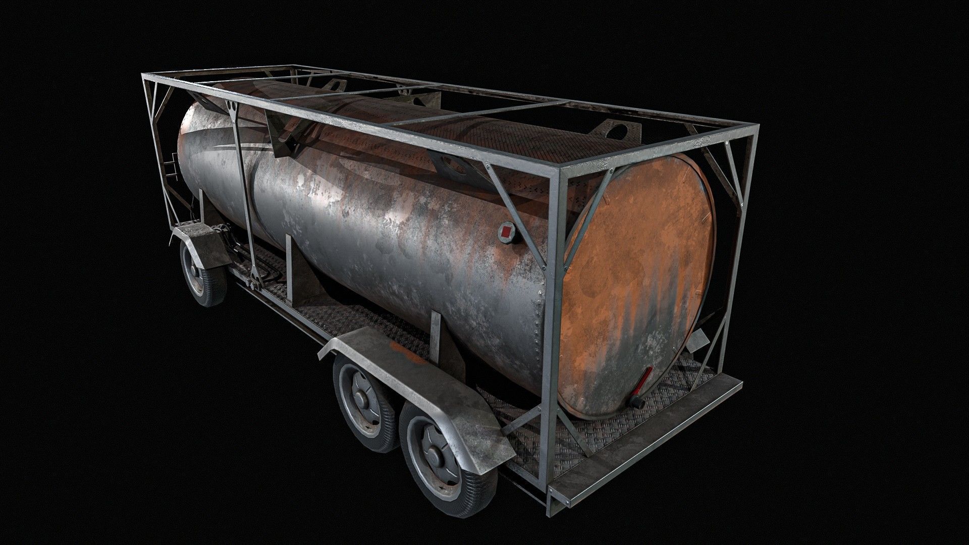 Portable Fuel Tank 3 Pack Low-poly 3D model_26