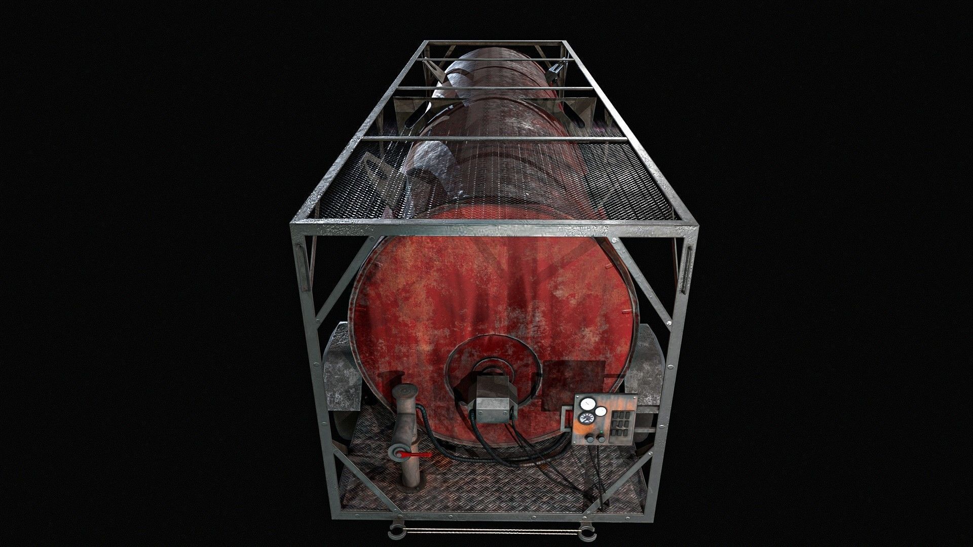 Portable Fuel Tank 3 Pack Low-poly 3D model_3