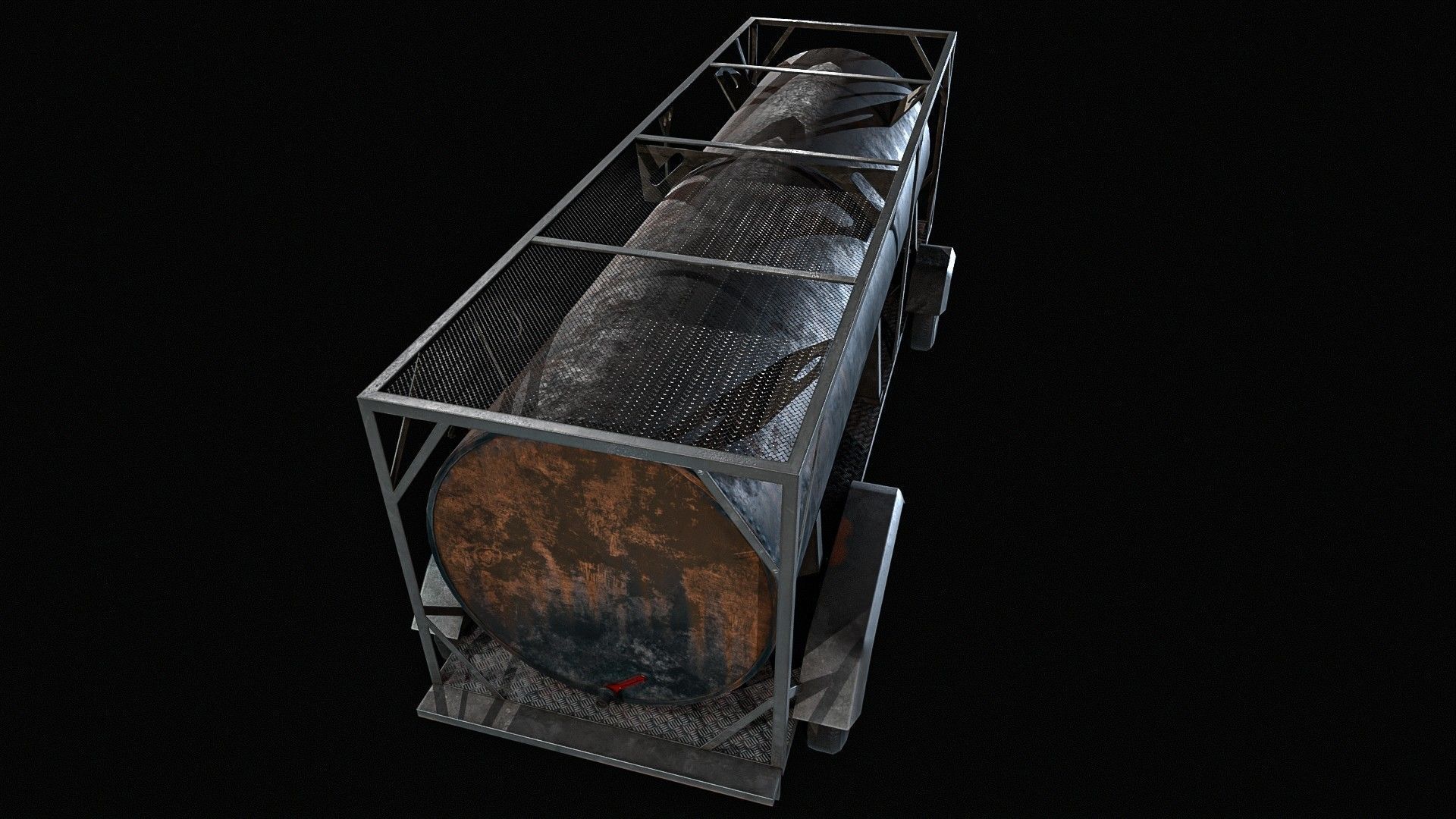 Portable Fuel Tank 3 Pack Low-poly 3D model_25