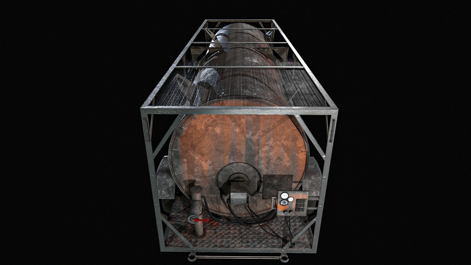 Portable Fuel Tank 3 Pack Low-poly 3D model_12