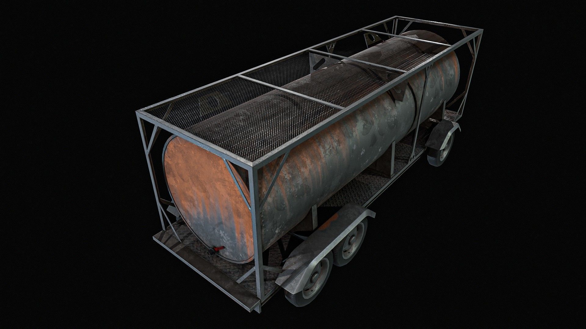 Portable Fuel Tank 3 Pack Low-poly 3D model_22