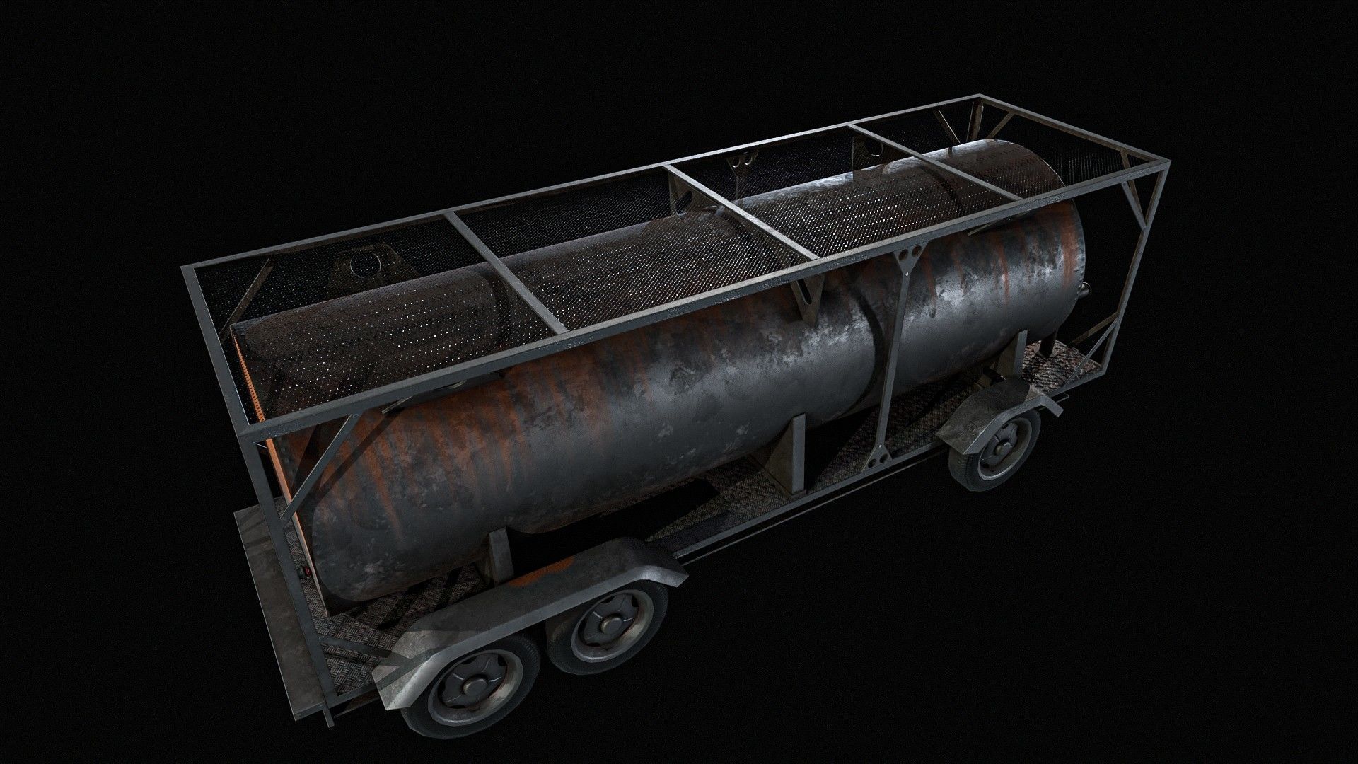 Portable Fuel Tank 3 Pack Low-poly 3D model_24