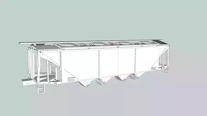 Rotary Dump Phosphate Hoppers HO 3D print model