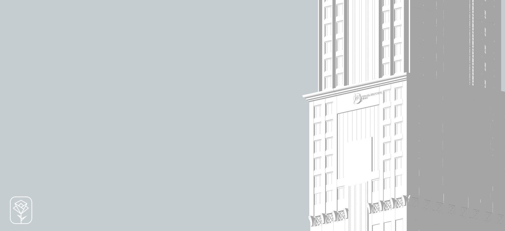 Al Yaqoub Tower Low-poly 3D model_1