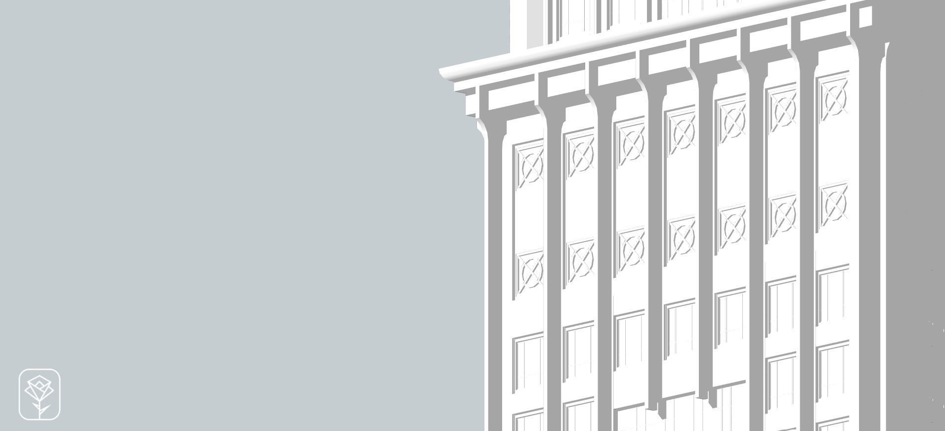Al Yaqoub Tower Low-poly 3D model_2