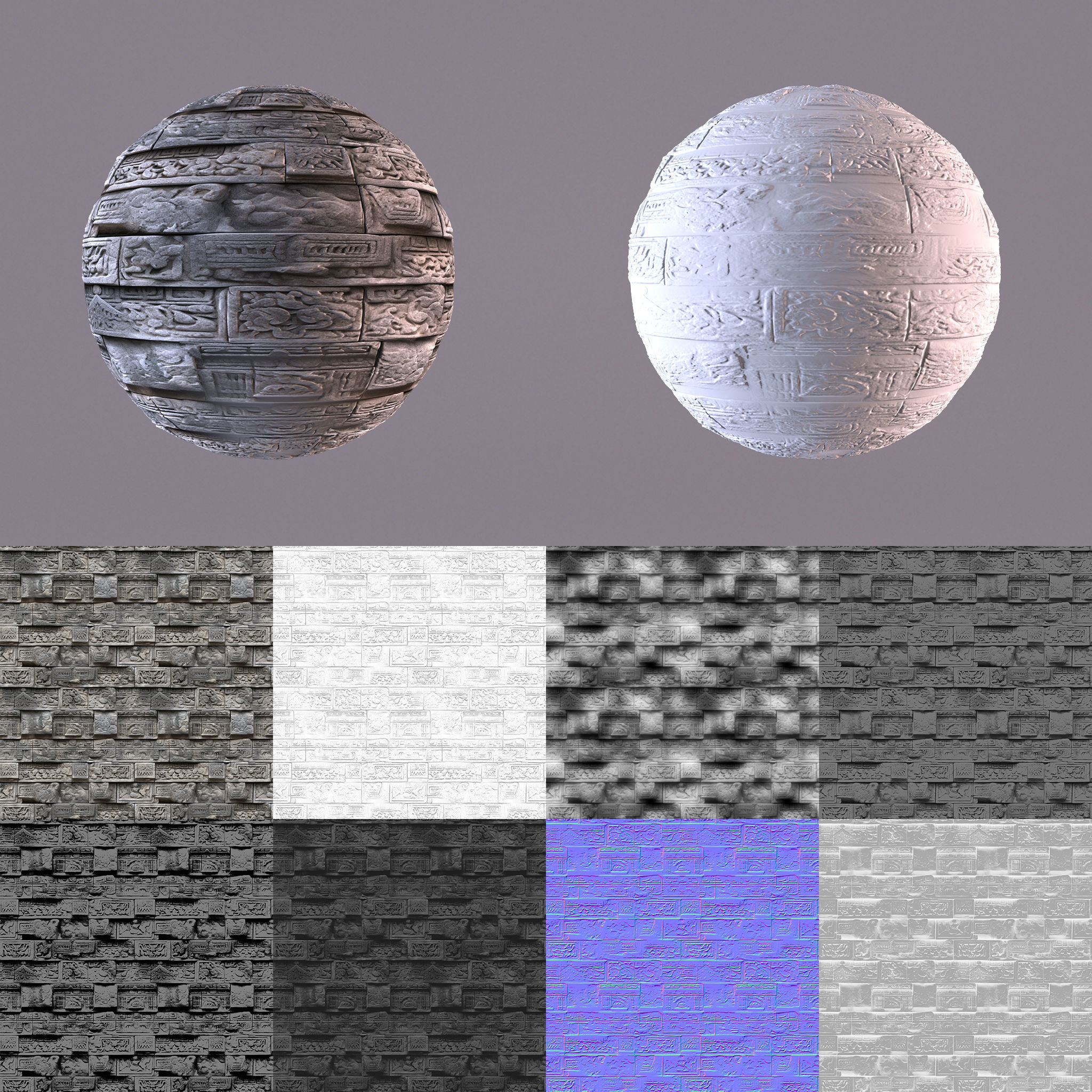 Ancient Temple Wall 01 Texture - Seamless Texture_1