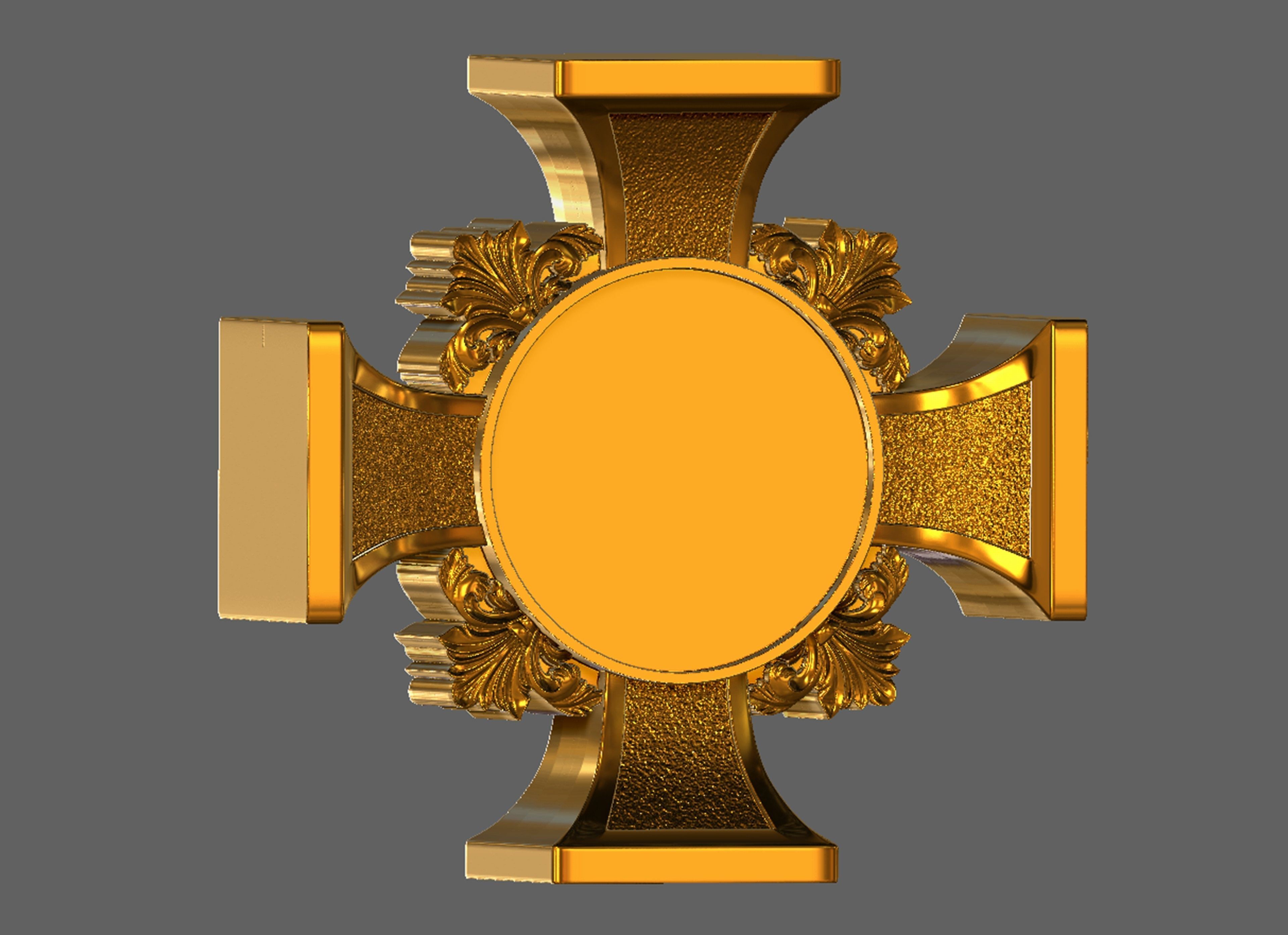 cross decor frame 3D print model_43