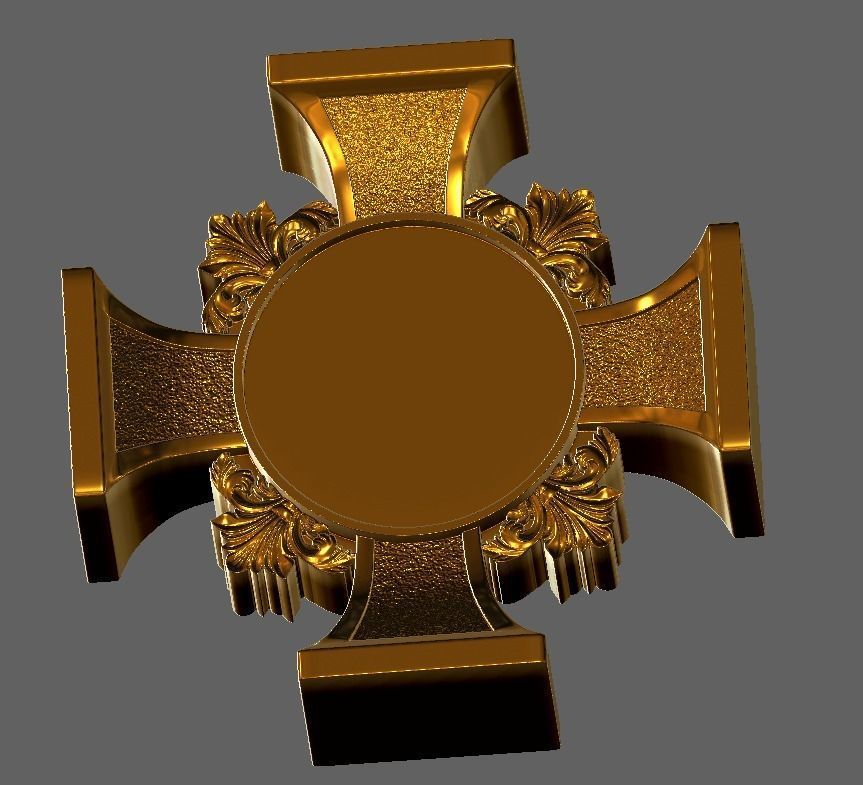 cross decor frame 3D print model_32