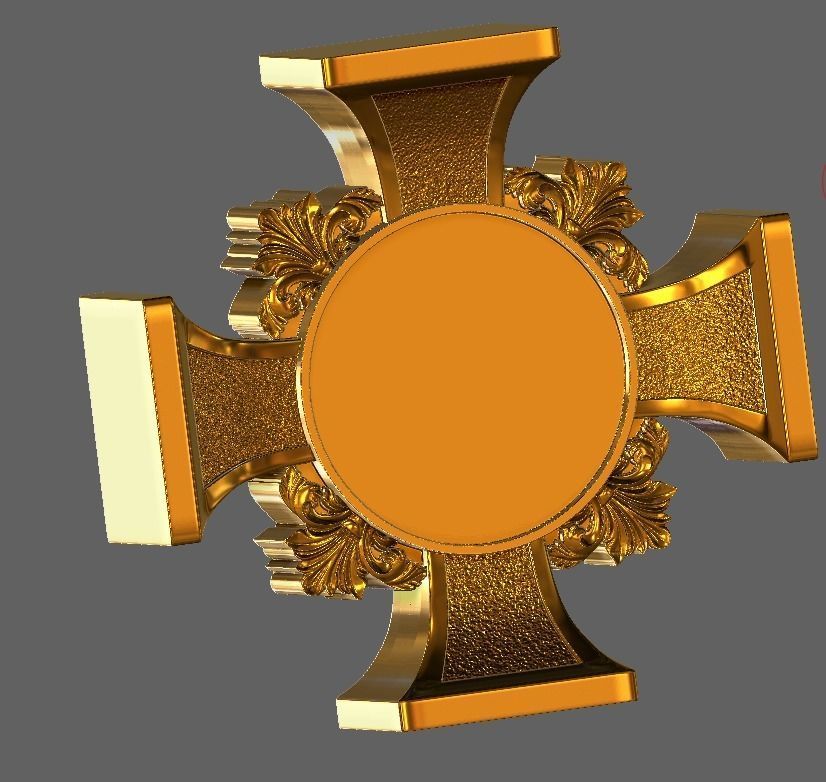 cross decor frame 3D print model_19