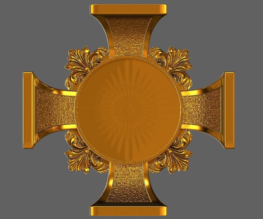 cross decor frame 3D print model_39