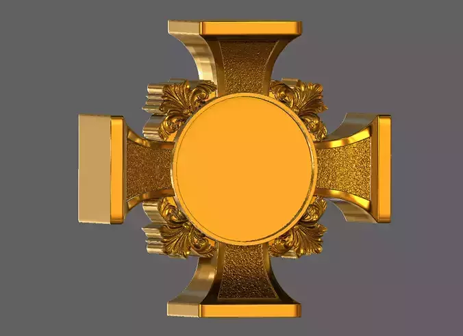 cross decor frame 3D print model