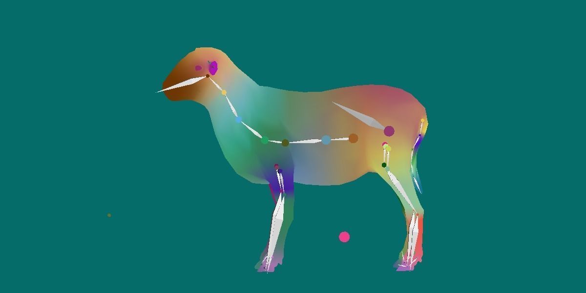 Suffolk Sheep Animal Low-poly 3D model_17